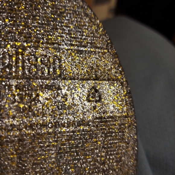 Melissa Jelly Sandal 5 Gold Metallic Sparkle Slip-On Flip Flop Rubber Waterproof - Picture 4 of 5